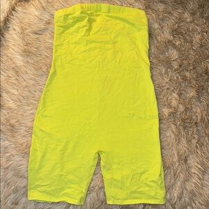 Lime tube top stretch bodysuit M
